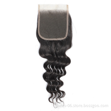 100% Virgin Brazilian Lace Frontal Closure 13X4,Indian Virgin Hair Wet And Wavy Closure,Closure With Baby Hair